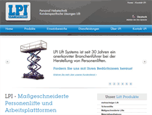 Tablet Screenshot of de.lpi-inc.com